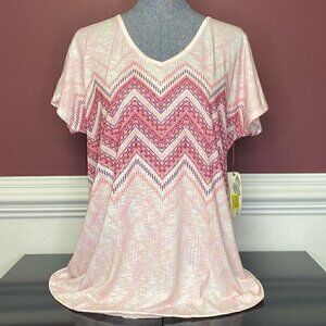 NWT nurture chevron print short sleeve tee sz L